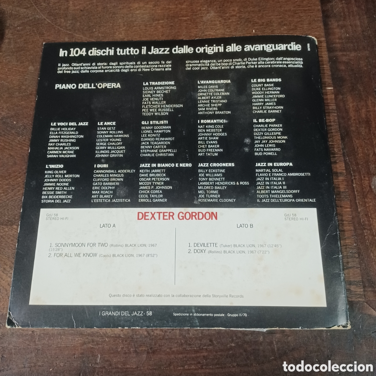 Discos de vinilo: DEXTER GORDON - I GRANDI DEL JAZZ - Foto 7