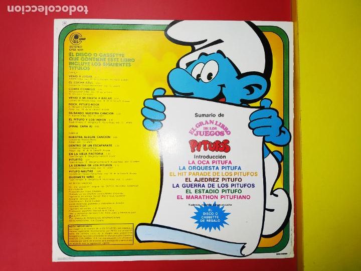 Discos de vinilo: LP DISCO VINILO EL GRAN LIBRO DE LOS JUEGOS DE LOS PITUFOS - Foto 3