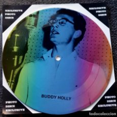Discos de vinilo: BUDDY HOLLY 7” FOTODISCO CARTON DANES 1985 - THAT'LL BE THE DAY -ROCK AND ROLL - ROCKABILLY. Lote 387295574