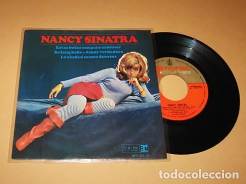 Discos de vinilo: NANCY SINATRA - THESE BOOTS ARE MADE FOR WALKIN' (ESTAS BOTAS SON PARA CAMINAR) - EP SINGLE - 1966