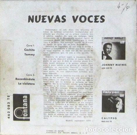 Discos de vinilo: NUEVAS VOCES - SINGLE - Foto 2