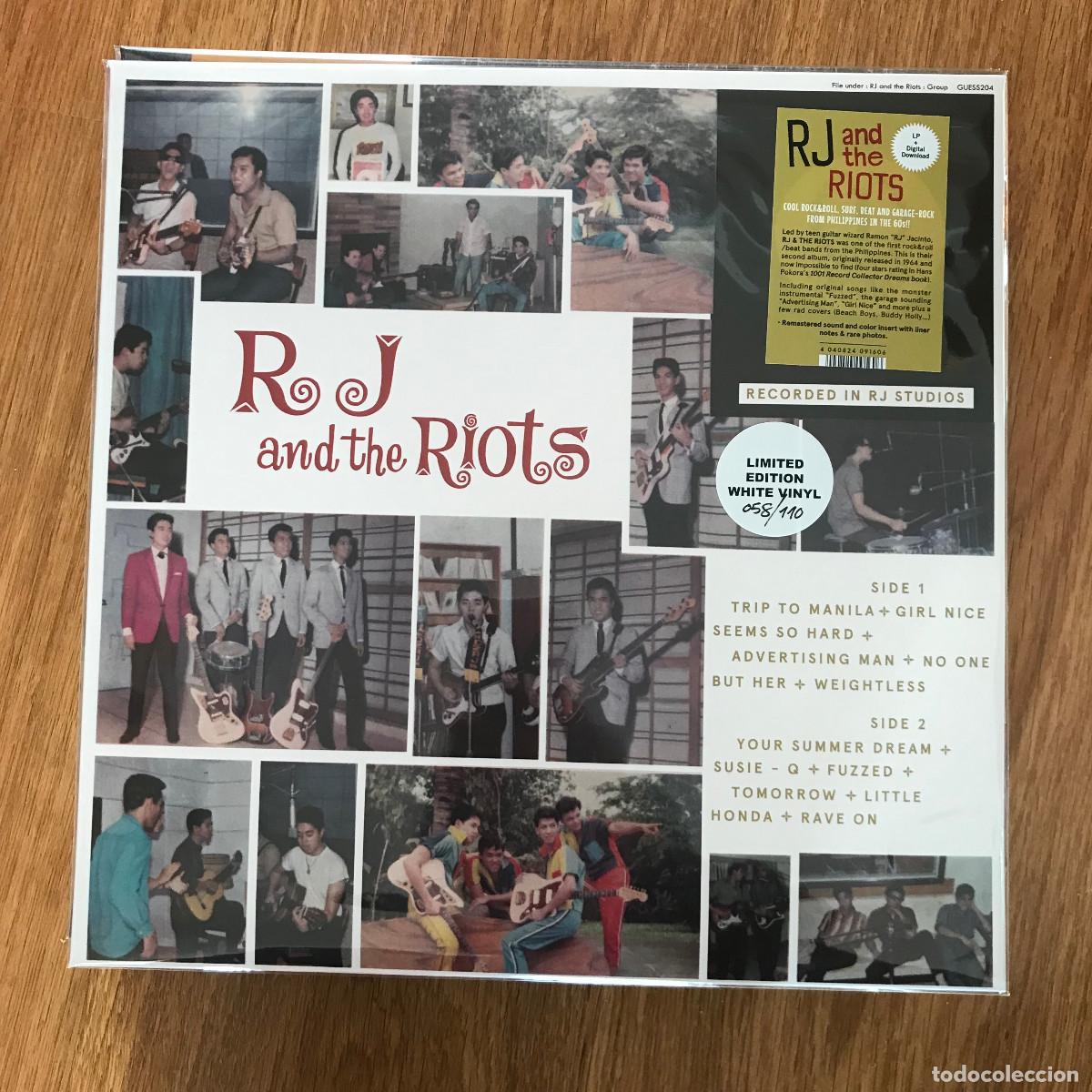 Disques de vinyle: RJ & THE RIOTS - RJ & THE RIOTS (1964) - LP REEDICI&Oacute;N GUERSSEN 2022 NUEVO - VINILO BLANCO