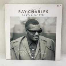Discos de vinilo: LP - VINILO RAY CHARLES - 24 GREATEST HITS - DOBLE PORTADA - HOLANDA - AÑO 2013. Lote 387435859