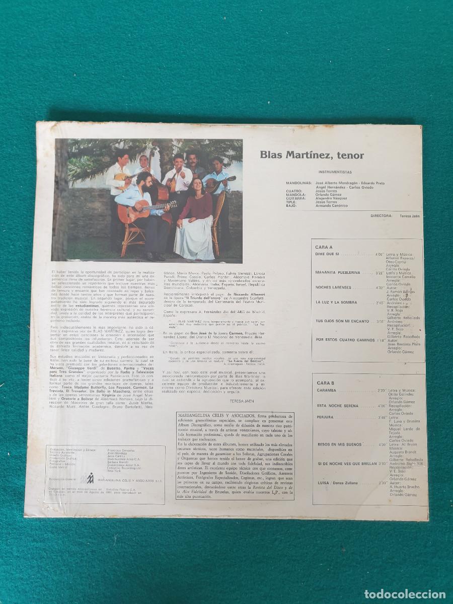Discos de vinilo: Blas Mart&iacute;nez &ndash; Dime Que S&iacute; - Foto 2