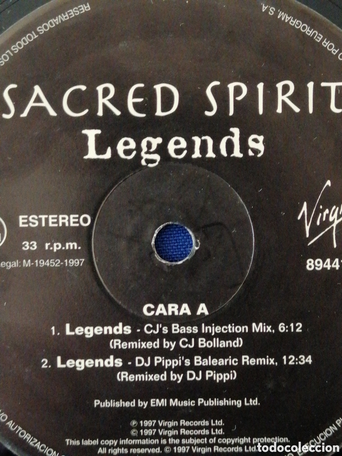 Discos de vinilo: SACRED SPIRIT LEGENDS- LEE VAQUEROS-DISCO - Foto 5