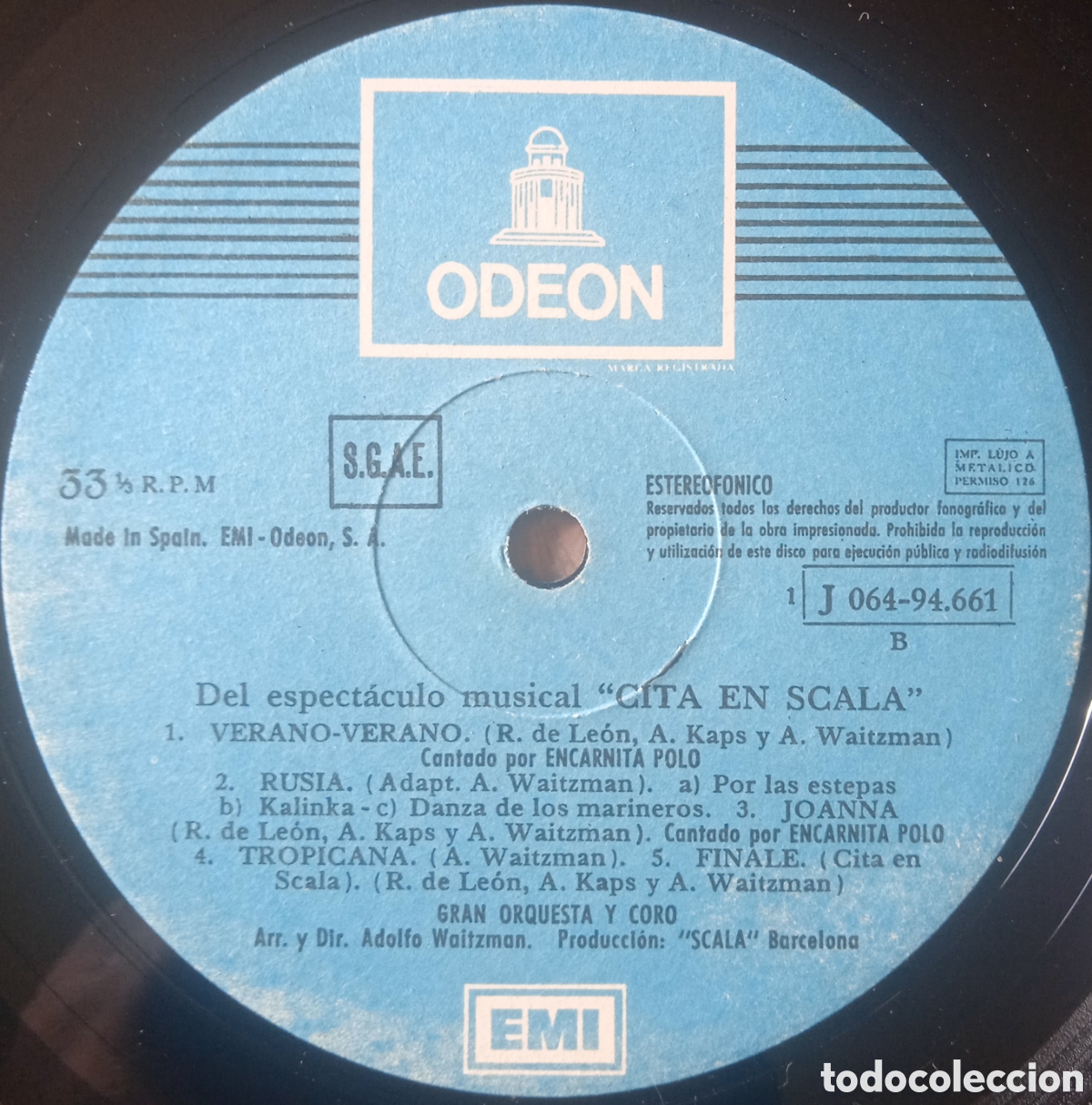 Discos de vinilo: Disco de vinilo Cita En Scala - Foto 4