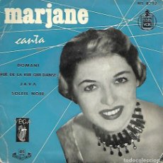 Discos de vinilo: MARJANE CANTA DOMANI / RUE DE LA RUE QUI DANSE / JAVA / SOLEIL NOIR - HISPAVOX. Lote 387513564