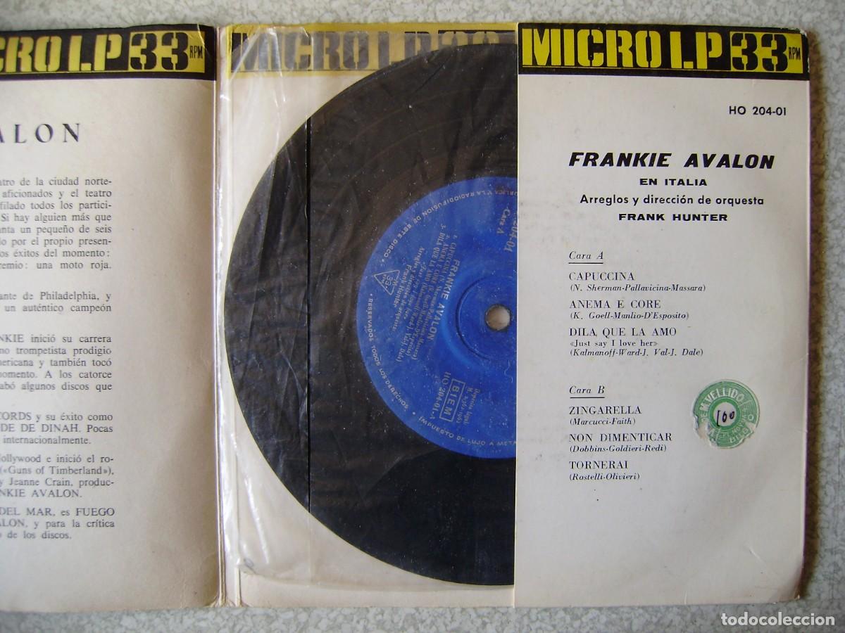 Discos de vinilo: FRANKIE AVALON EN ITALIA.CAPUCCINA + 5 - Foto 3
