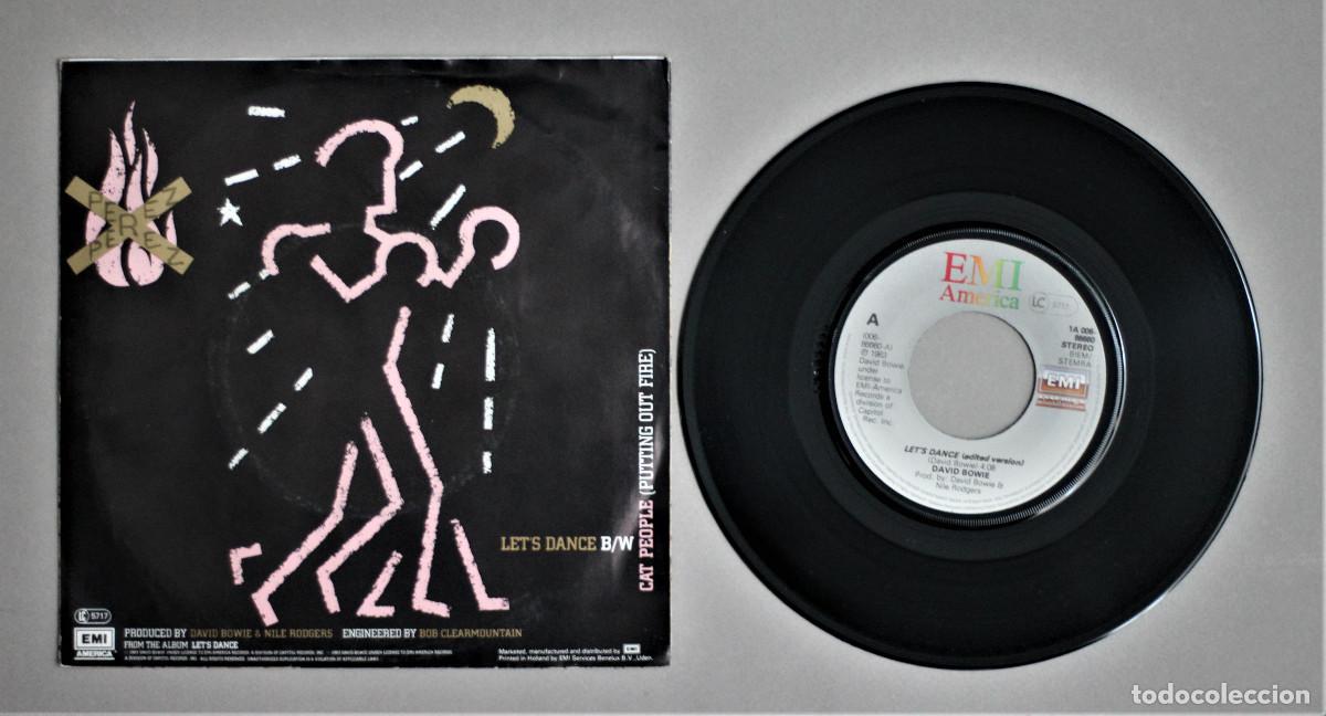 Discos de vinilo: DAVID BOWIE//LETS DANCE//SINGLE//1983//EMI HOLLAND - Foto 2