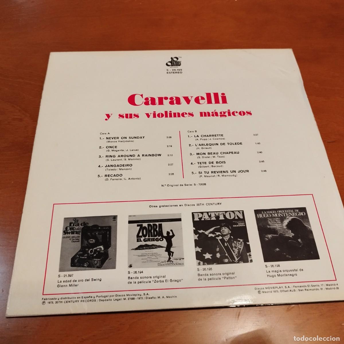 Discos de vinilo: CARAVELLI Y SUS VIOLINES MAGICOS / R2 / CENTURY - Foto 2