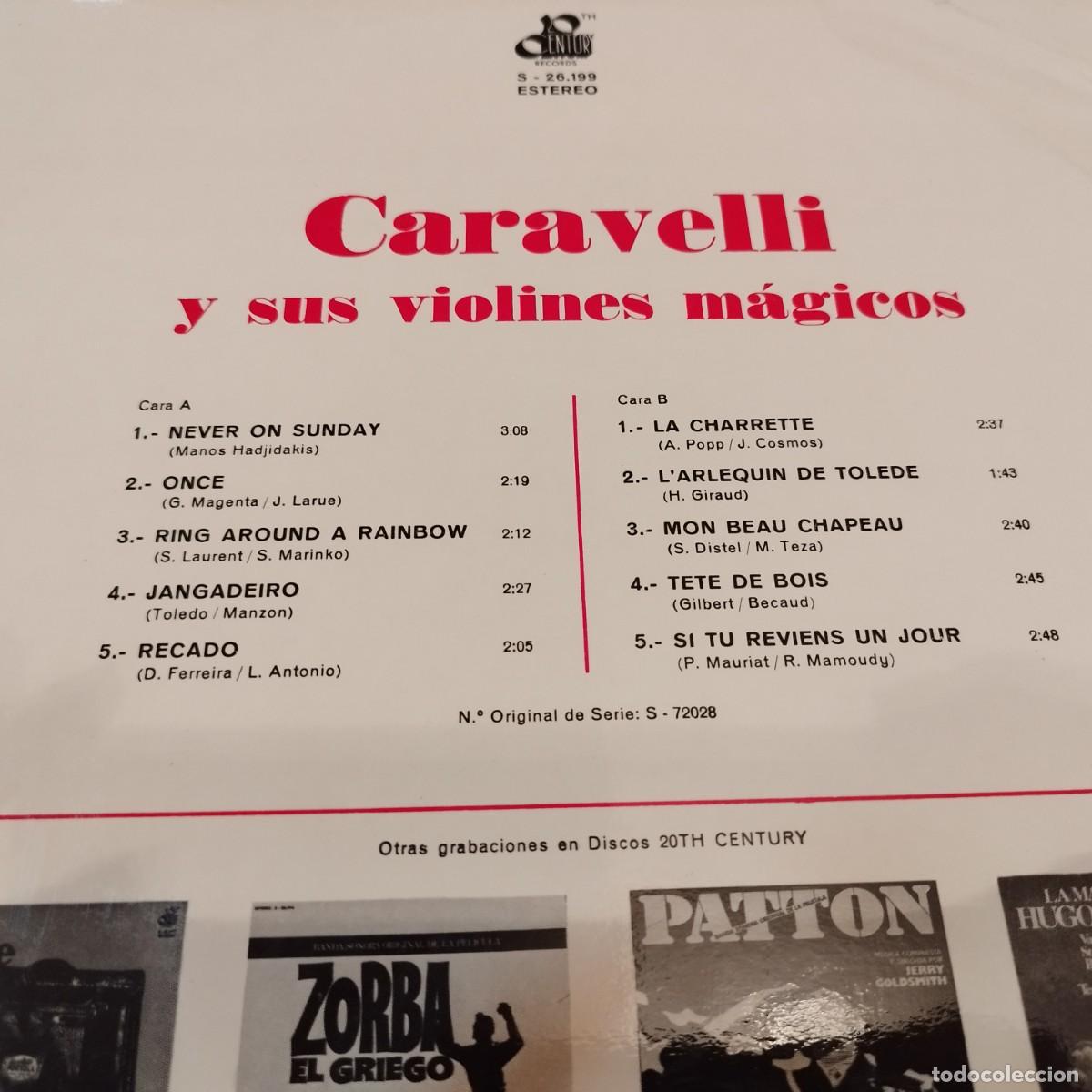 Discos de vinilo: CARAVELLI Y SUS VIOLINES MAGICOS / R2 / CENTURY - Foto 4