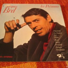 Discos de vinilo: JACQUES BREL LP LES PRÉNOMS BARCLAY RECOPILACIÓN FRANCIA 1968 DESPLEGABLE GI