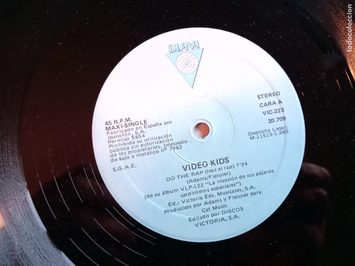 Discos de vinilo: LP VIDEO KIDS DO THE RAP 1985 - Foto 4