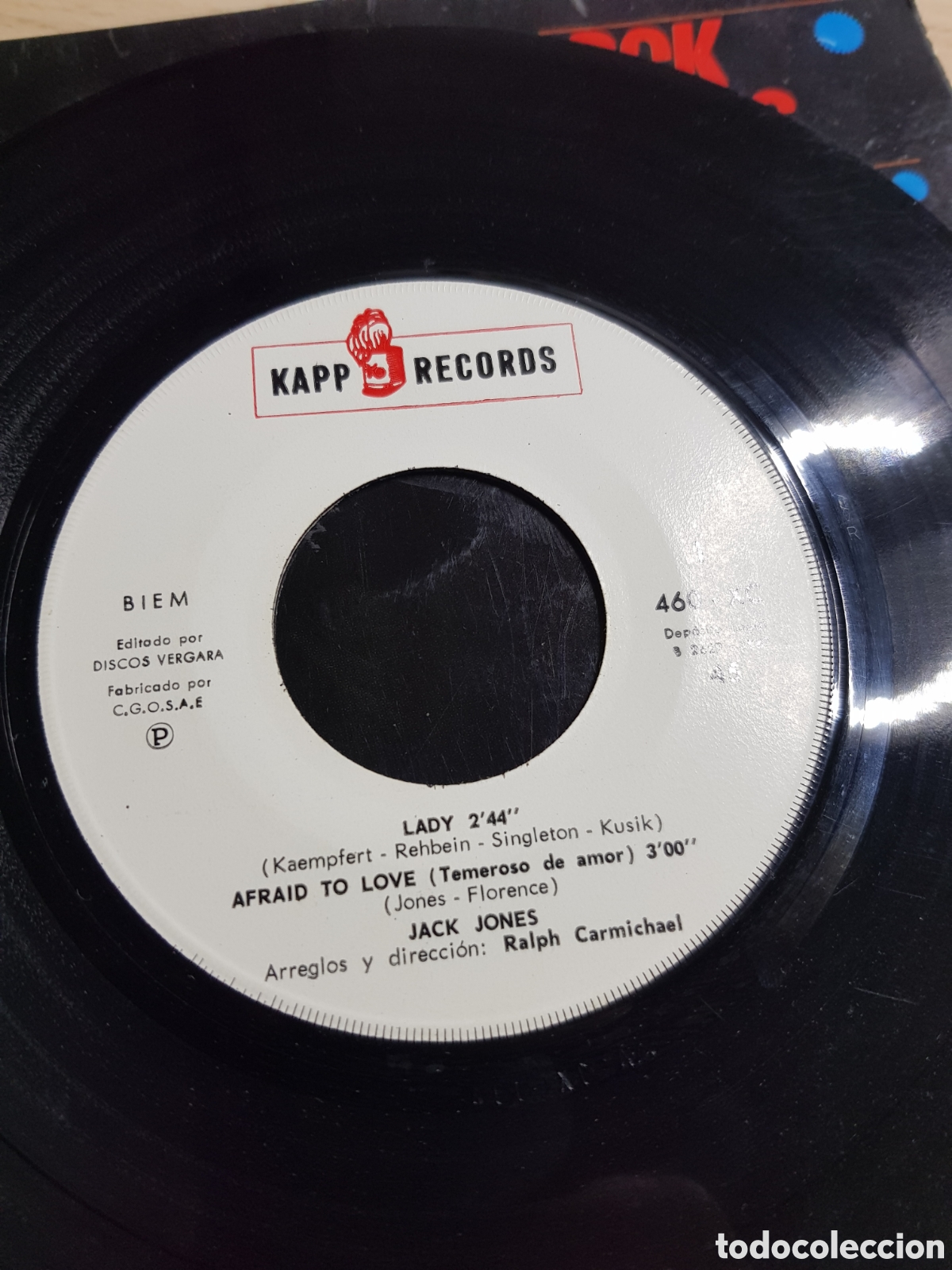 Discos de vinilo: EP 7&rdquo; Jack Jones 1967 Lady + 3. - Foto 3