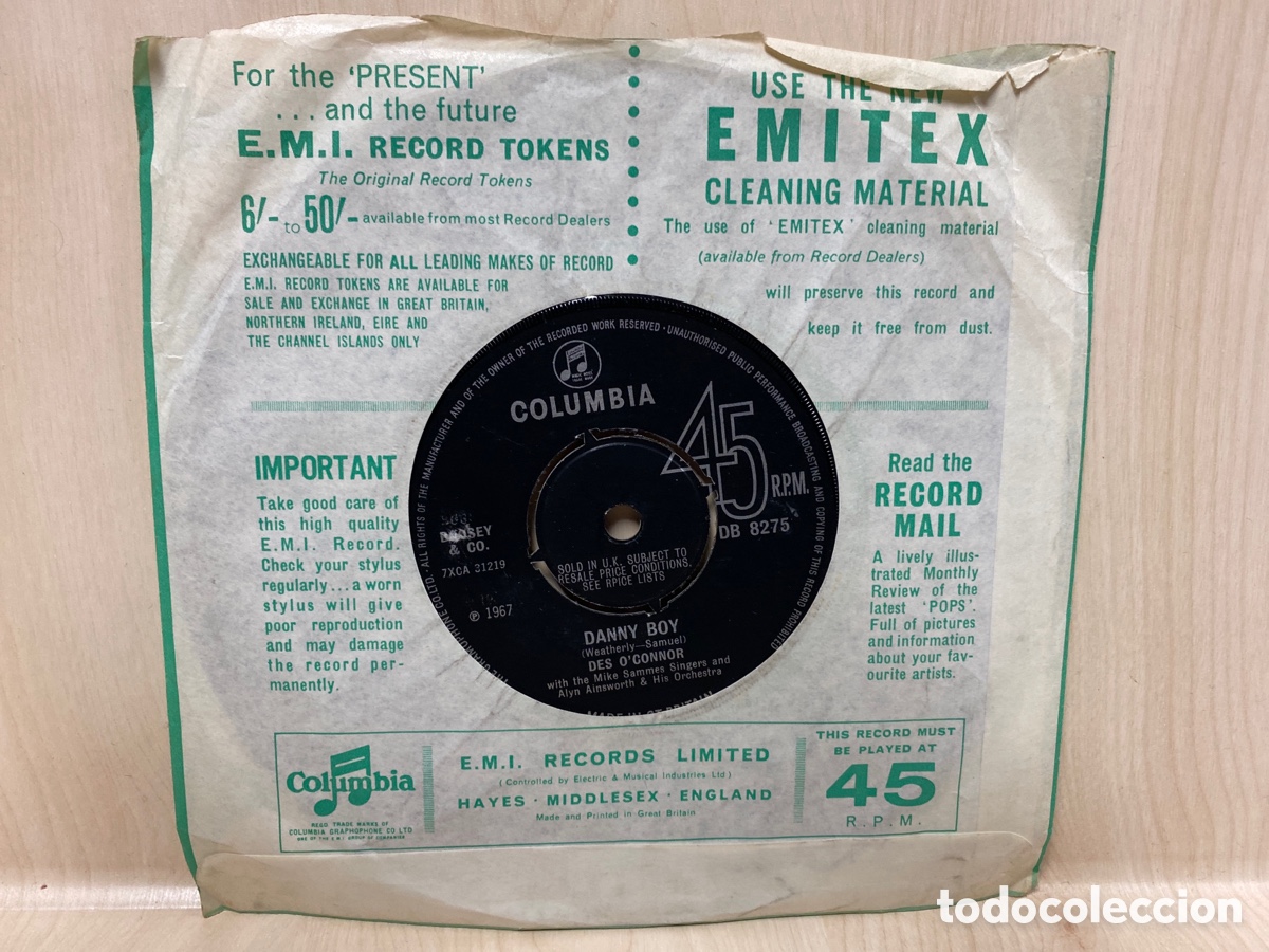 Discos de vinilo: Des OConnor - Careless Hands (7&rdquo;, Single) Ed. UK - Foto 2