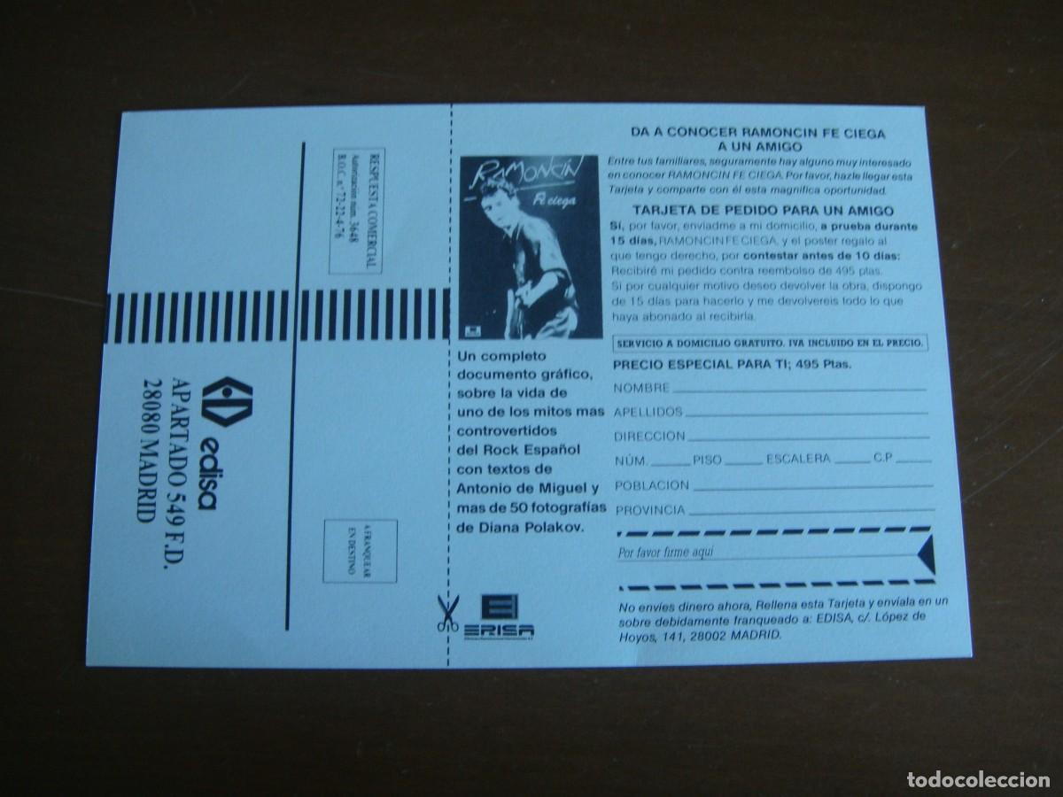 Discos de vinilo: RAMONCIN / FE CIEGA / INCLUYE POSTAL / 1988 - Foto 5