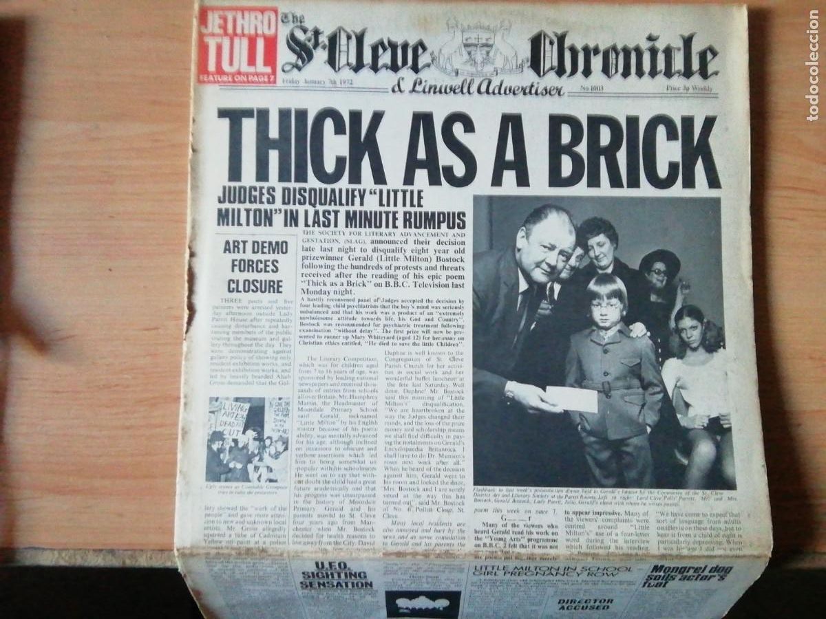Discos de vinilo: Thick as a brick. LP Jethro Tull a&ntilde;o 1979 - Foto 1