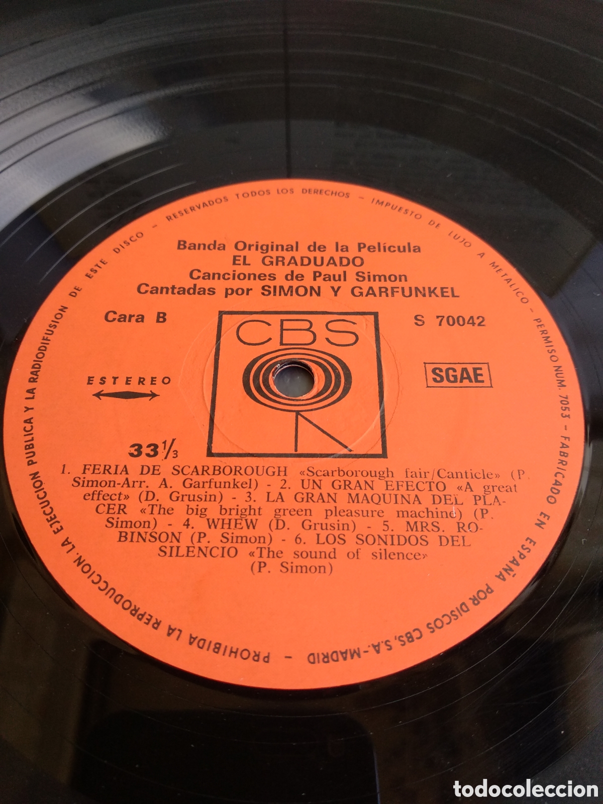 Discos de vinilo: *EL GRADUADO, SPAIN, CBS, 1970, X.2 - Foto 3
