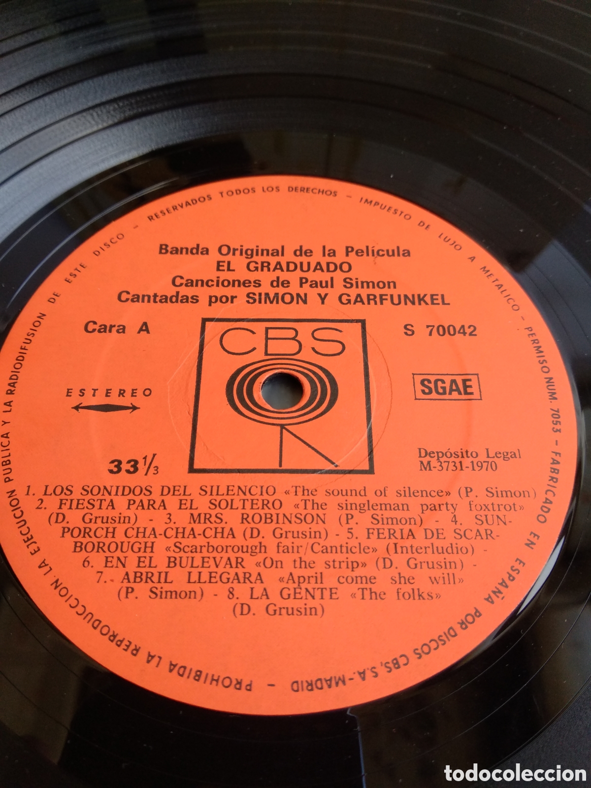 Discos de vinilo: *EL GRADUADO, SPAIN, CBS, 1970, X.2 - Foto 4