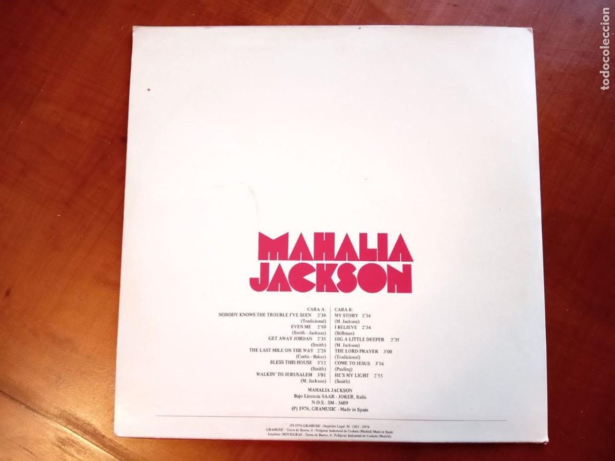 Discos de vinilo: LP MAHALIA JACKSON - EVEN ME - 1976 - Foto 2
