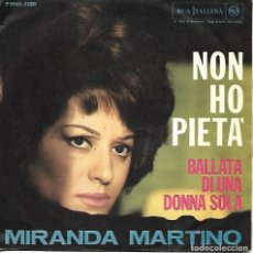 Discos de vinilo: MIRANDA MARINO - NON HO PIETA' / BALLATA DI UNA DONNA SOLA - RCA ITALIANA -. Lote 387874244