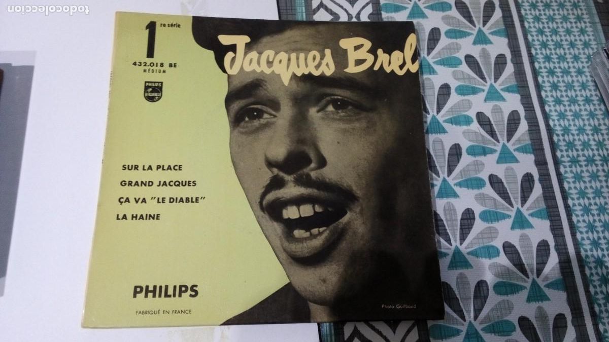 Discos de vinilo: JACQUES BREL SUR LA PLACE + 3 EP - Foto 1