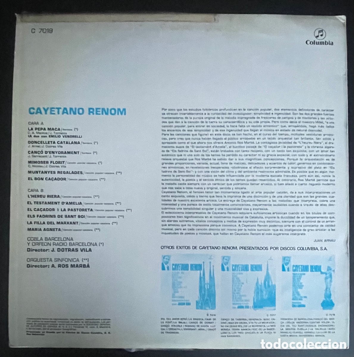 Discos de vinilo: Cayetano Renom - Foto 2