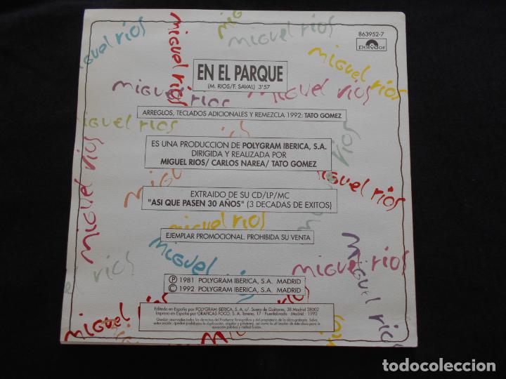 Discos de vinilo: MIGUEL RIOS // EN EL PARQUE // DISCO PROMOCIONAL - Foto 2