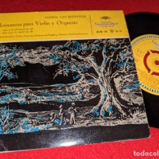 Discos de vinilo: BAMBERG DIR:LEITNER RUDOLF KOECKERT VIOLIN BEETHOVEN ROMANZAS VIOLIN 1+2 EP 7 1958 DEUTSCHE SPAIN