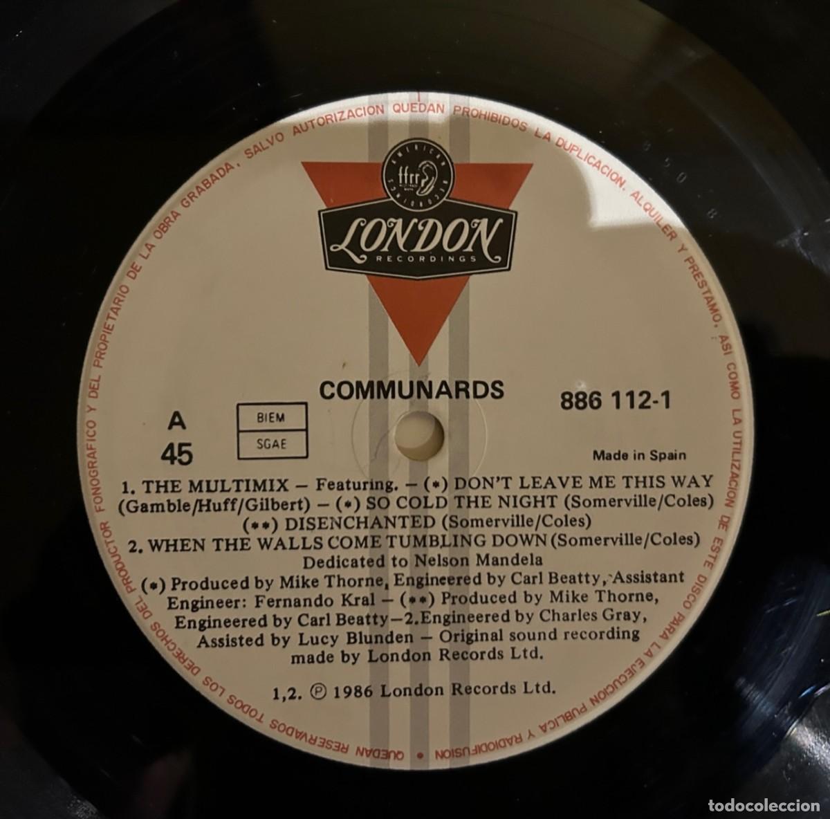 Discos de vinilo: Communards* &lrm;&ndash; The Multimix. Estado. Vg / Fair. 1987 - Foto 3