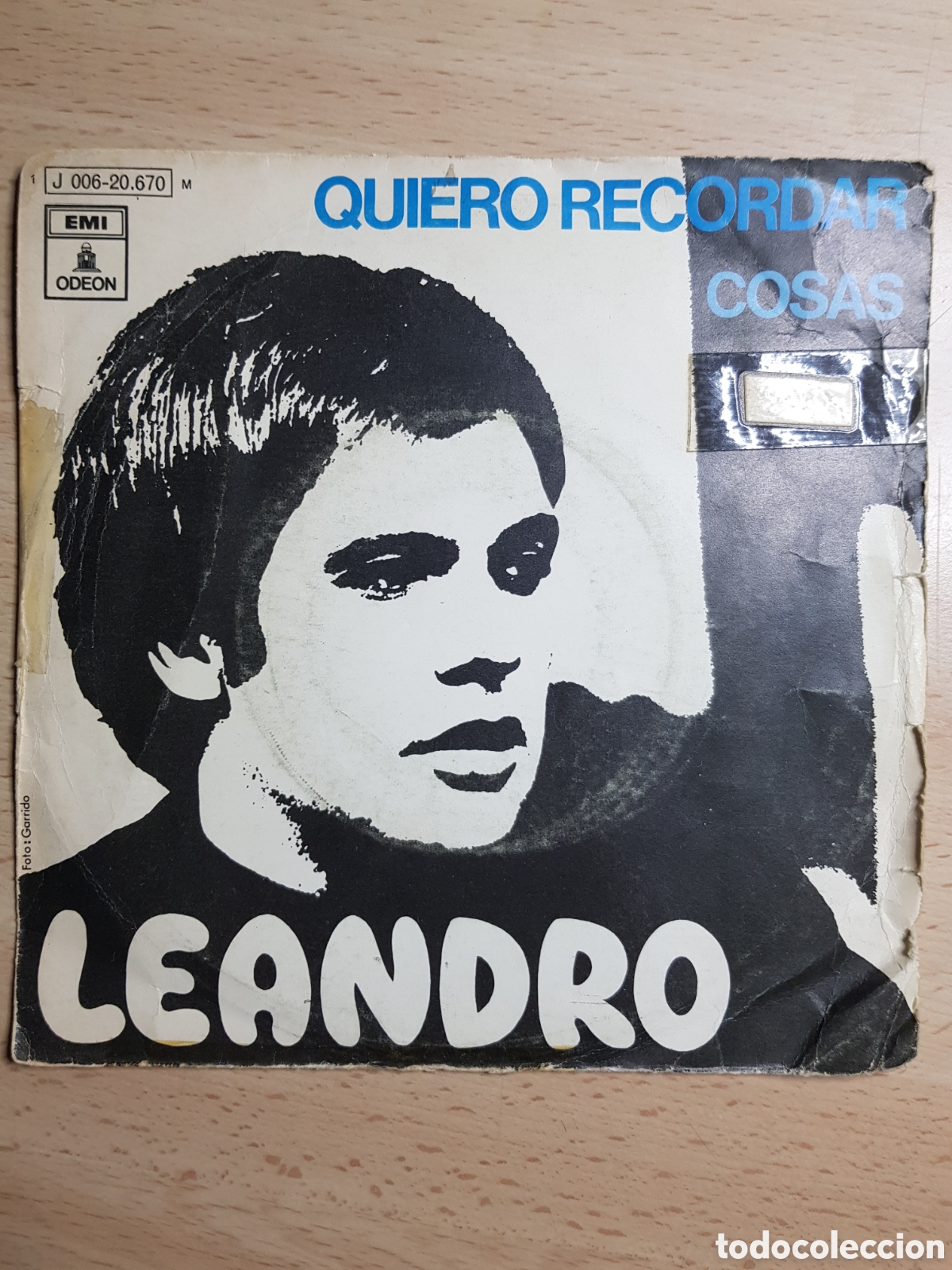 Discos de vinilo: Single 7&rdquo; Leandro 1971 Quiero Recordar + Cosas. - Foto 1