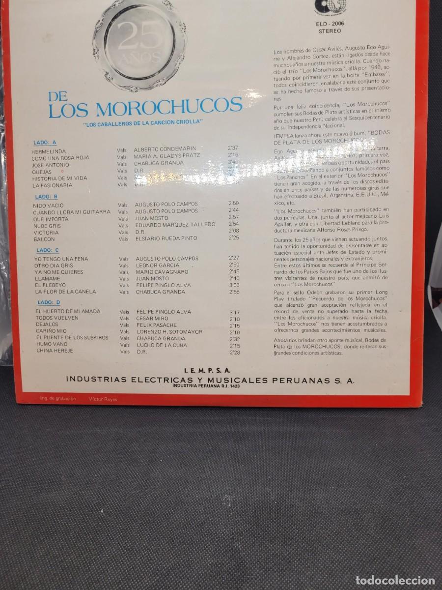 Discos de vinilo: Doble vinilo LP LOS MORACHUCOS CANCION CRIOLLA PERU - Foto 2