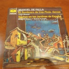 Discos de vinilo: MANUEL DE FALLA, SOMBRERO TRES PICOS, NOCHES JARDINES ESPAÑA / R4 / DEUTSCHE GRAMMOPHON / PRIV. Lote 388068489
