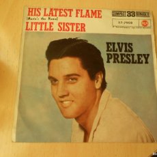 Discos de vinilo: ELVIS PRESLEY, SG, HIS LATEST FLAME (MARIE´S THE NAME) + 1, AÑO 1961, RCA 37-7908. Lote 388083159