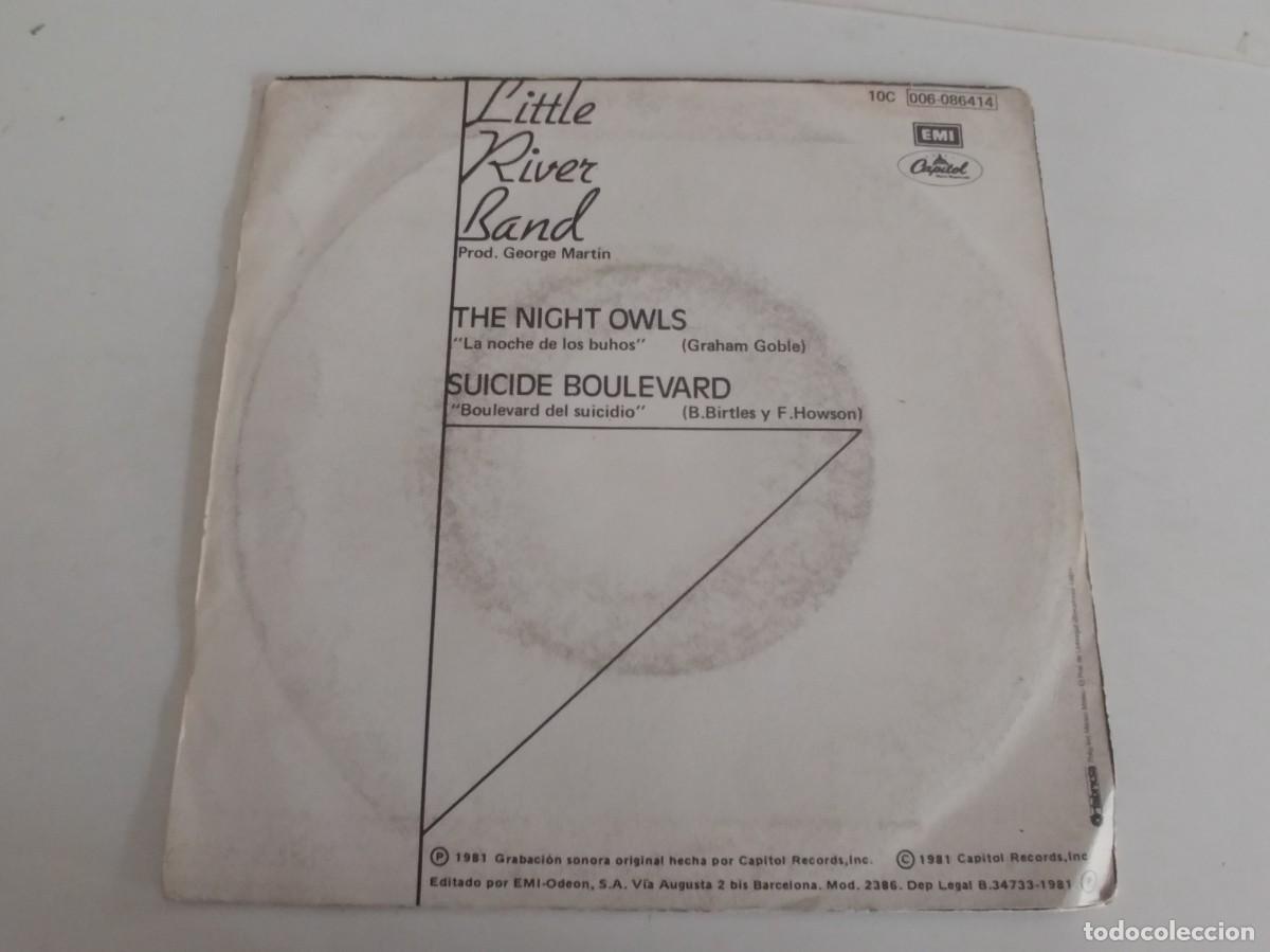 Discos de vinilo: LITTLE RIVER BAND-SINGLE LA NOCHE DE LOS BUHOS - Foto 2