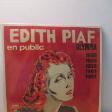 Discos de vinilo: DISCO VINILO. EDITH PIAF EN PUBLIC. OLYMPIA. 1955-1956-1958-1961-1962. EMI. COLUMBIA. 1978. Lote 388109814