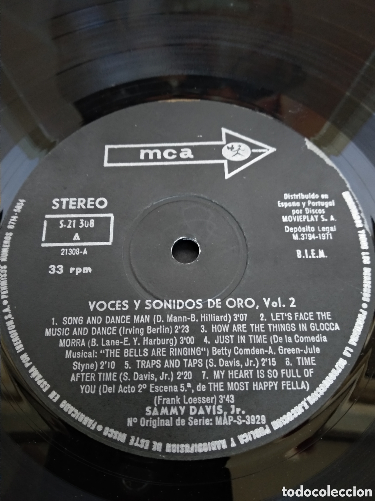 Discos de vinilo: *SAMMY DAVIS JR. SPAIN, MCA, 1971, LC.3 - Foto 3