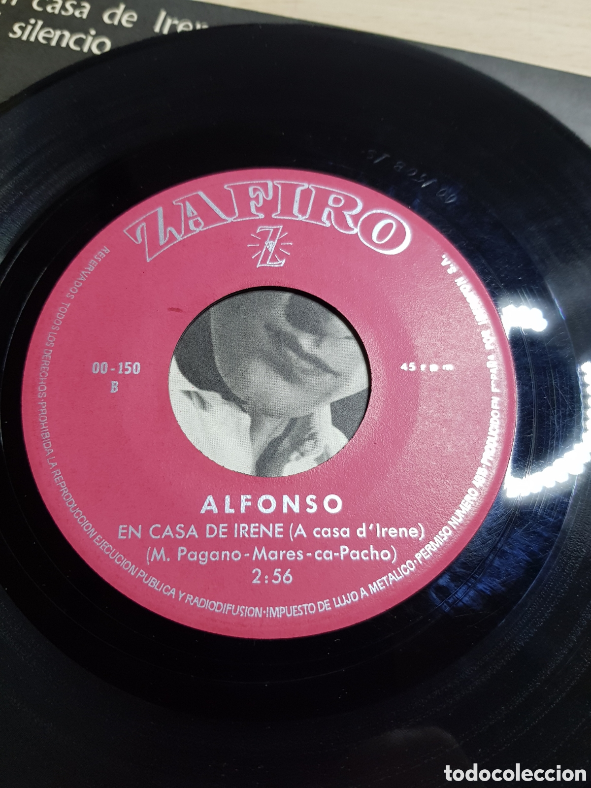 Discos de vinilo: Single 7&rdquo; Alfonso 1966 En casa de Irene + El silencio. - Foto 4