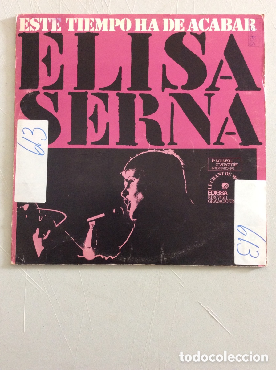 Discos de vinilo: Elisa Serna. Este tiempo ha de acabar. - Foto 1