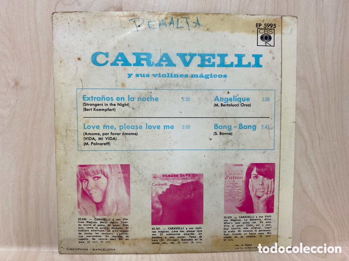 Discos de vinilo: Caravelli - Extra&ntilde;os En La Noche (7&rdquo;, EP) - Foto 2
