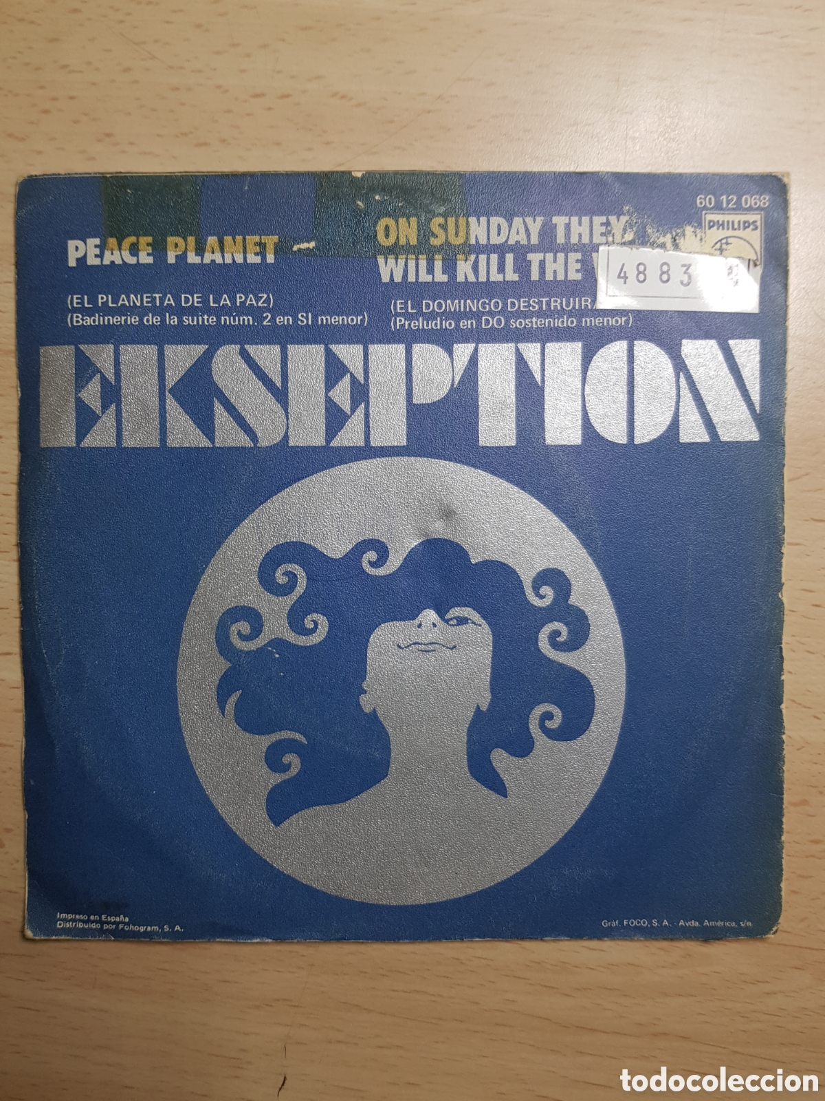 Discos de vinilo: Single 7&rdquo; Ekseption 1971 Peace planet. - Foto 2