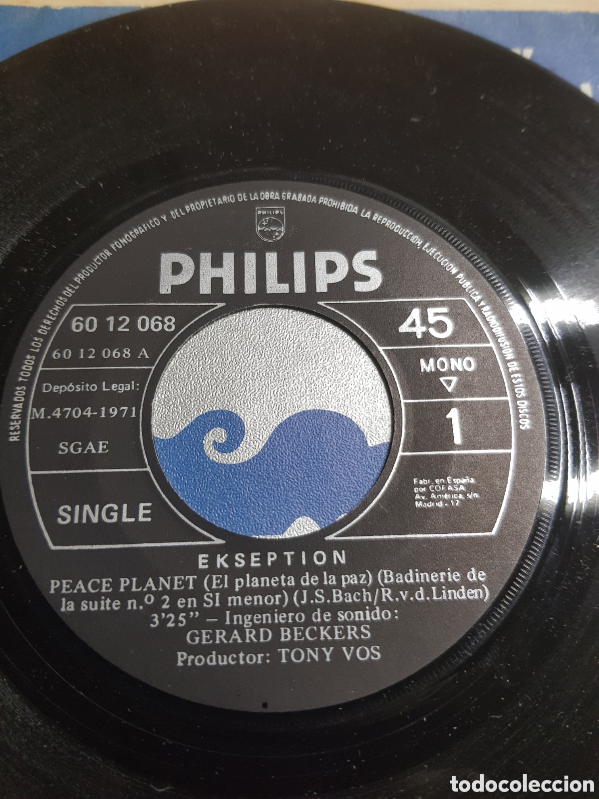 Discos de vinilo: Single 7&rdquo; Ekseption 1971 Peace planet. - Foto 3