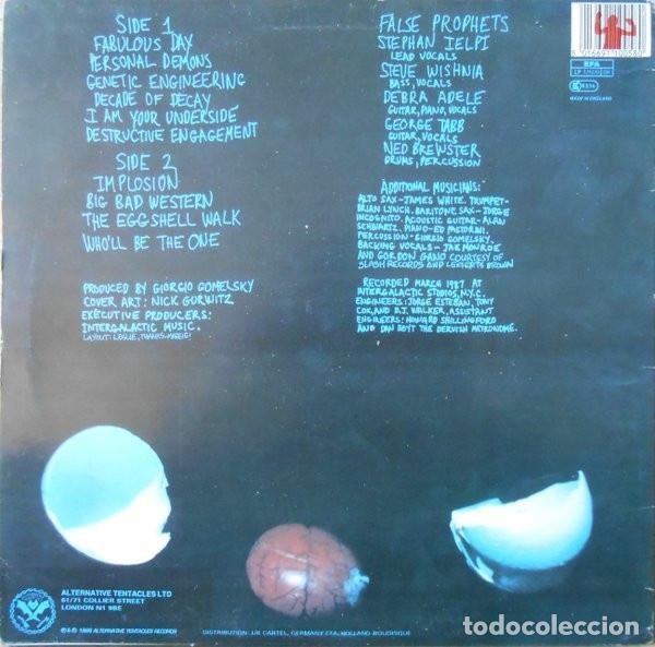 Discos de vinilo: FALSE PROPHETS - IMPLOSION LP + BOOKLET - ALTERNATIVE TENTACLES 1989 PUNK HARDCORE - Foto 2