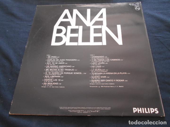 Discos de vinilo: LP ANA BELEN // DE PASO + 16 TEMAS - Foto 2