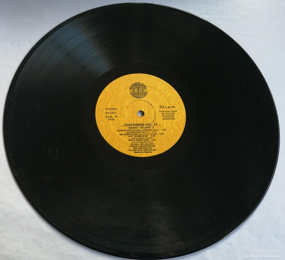 Discos de vinilo: Sidney Bechet, Con Swing... Vol. 31, Doblon 50.1671 - Foto 3