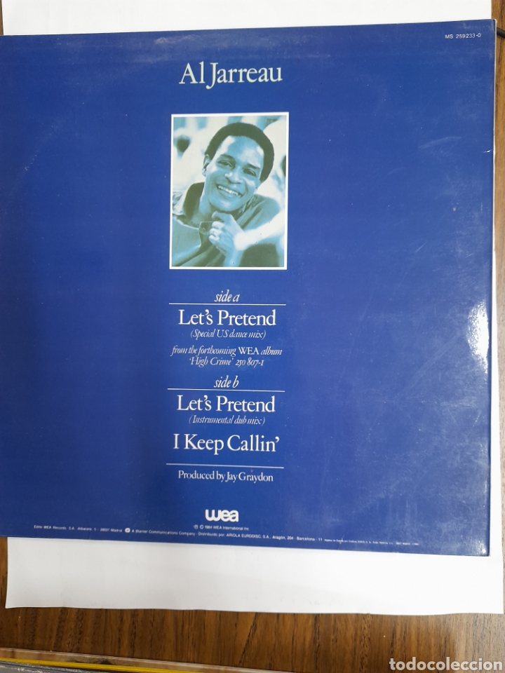 Discos de vinilo: Al Jarreau. Lets Pretend. VINILO - Foto 2