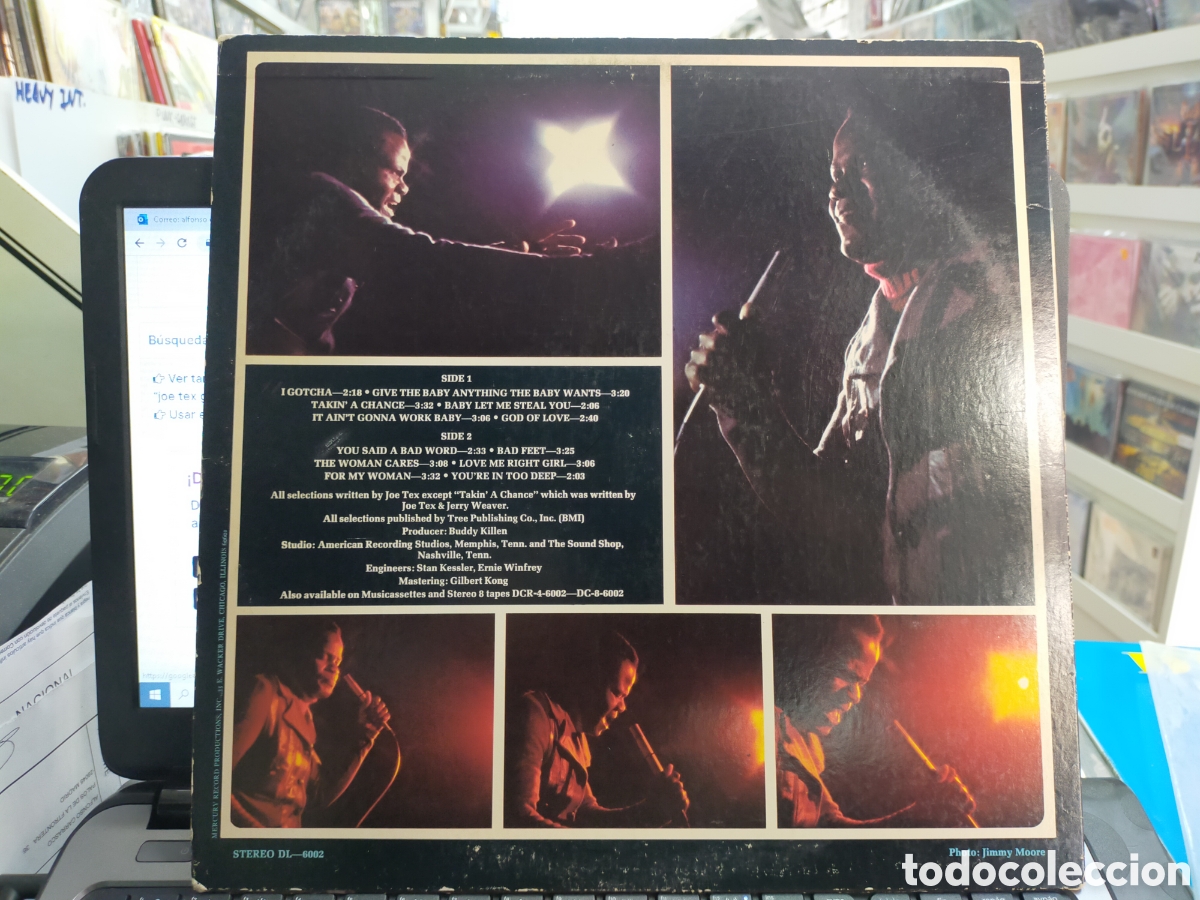 Discos de vinilo: Joe tex LP i gotcha u.s.a. 1972 - Foto 2