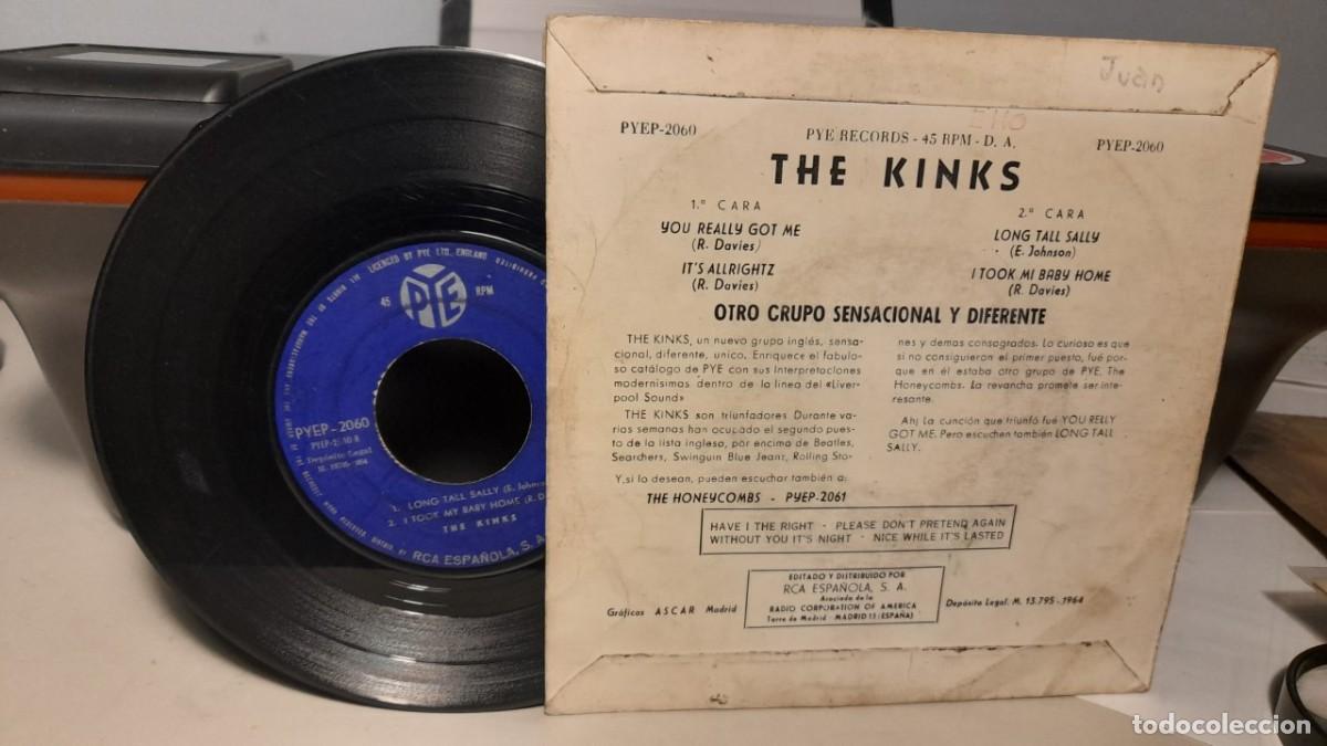 Discos de vinilo: EP THE KINKS : YOU REALLY GOT ME + 3 ( DETERIORADO ) - Foto 4