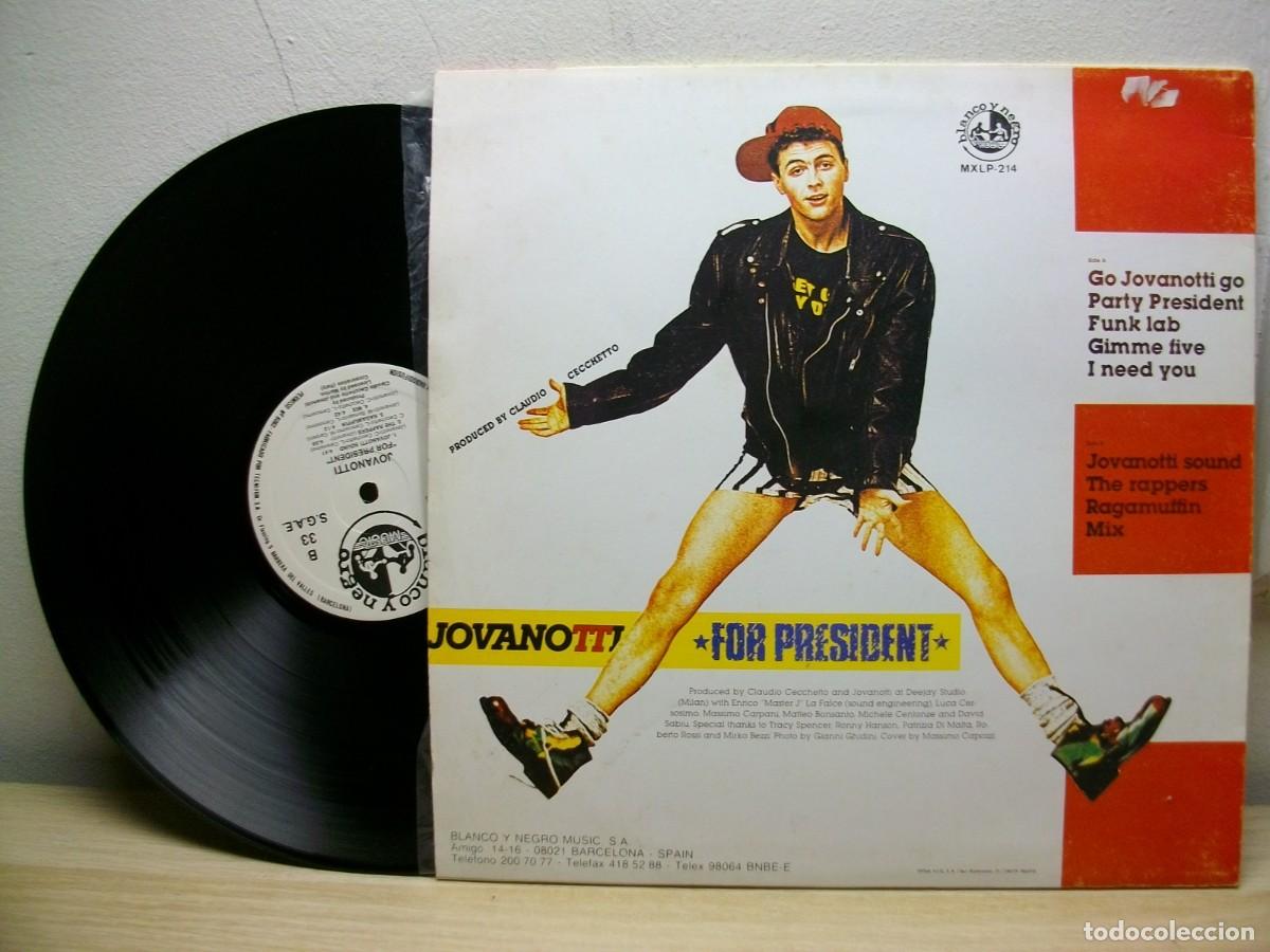 Discos de vinilo: Jovanotti &ndash; For President LP 1988 - Foto 2