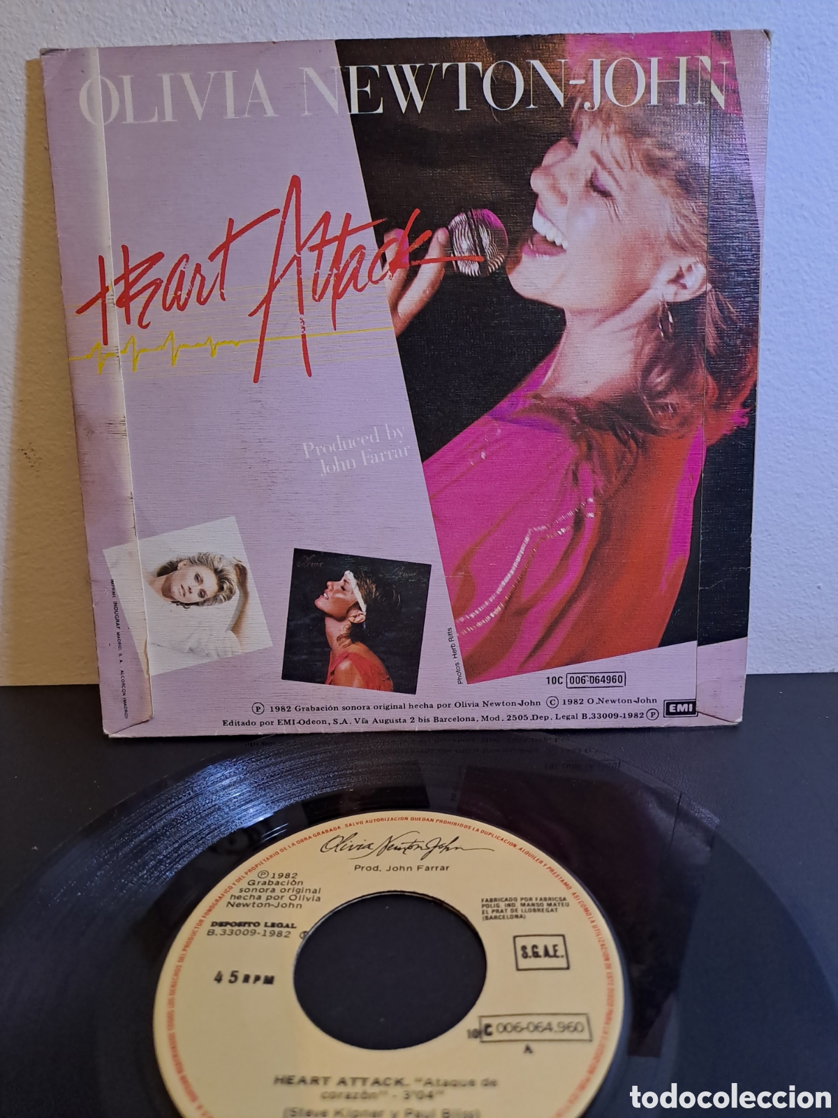 Discos de vinilo: ***Olivia Newton-John&nbsp;&ndash;&nbsp;Heart Attack = Ataque De Coraz&oacute;n - Foto 2